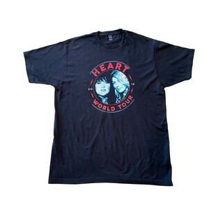 Heart World Tour 2016 Band T-Shirt Mens XL Black Tultex Ann Nancy Wilson Rock